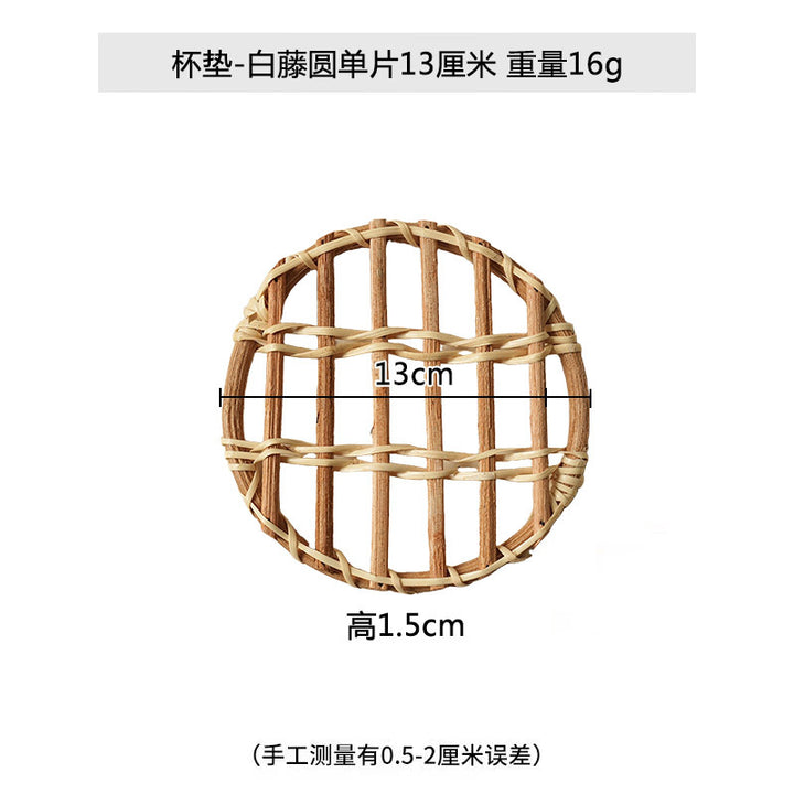 Women Decorative Table Coasters made of Braided Natural Material Stornfield