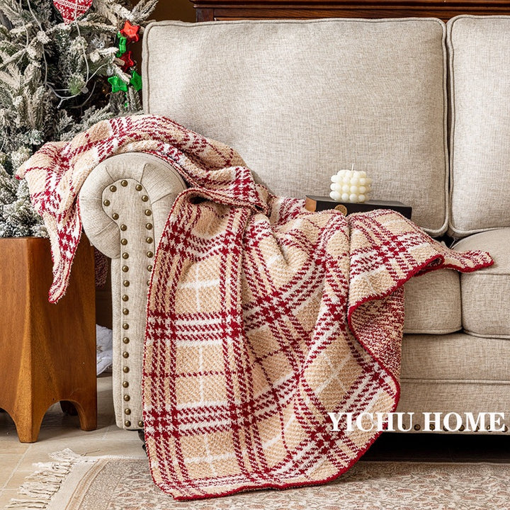 Cozy Plaid Throw Blanket