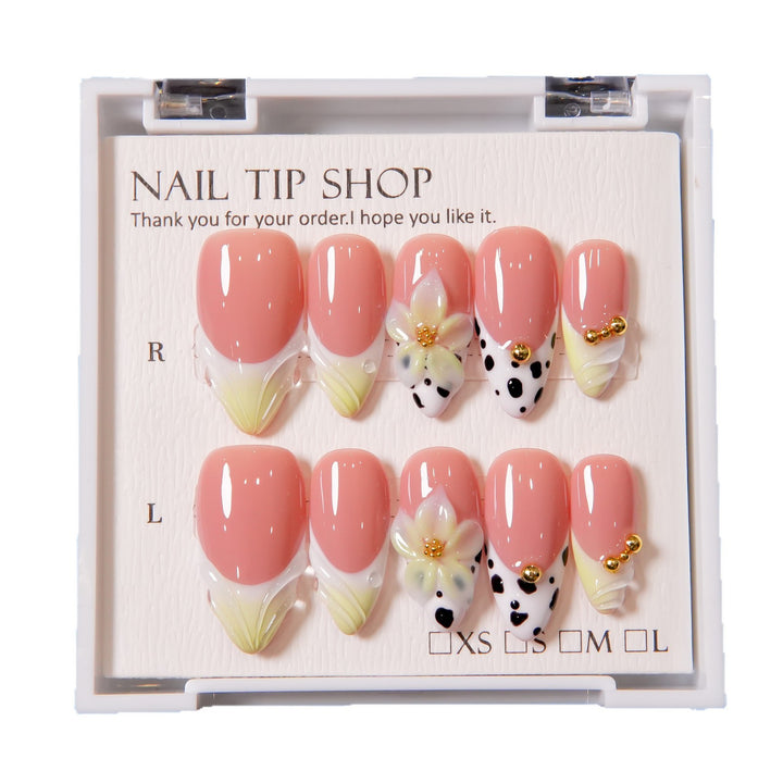 Floral Accented Press-On Nails
