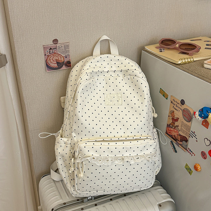 Charming Polka Dot Patterned Backpack Stornfield