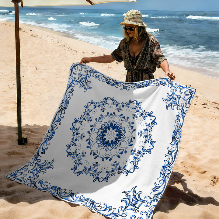 Mandala Design Beach Mat Stornfield