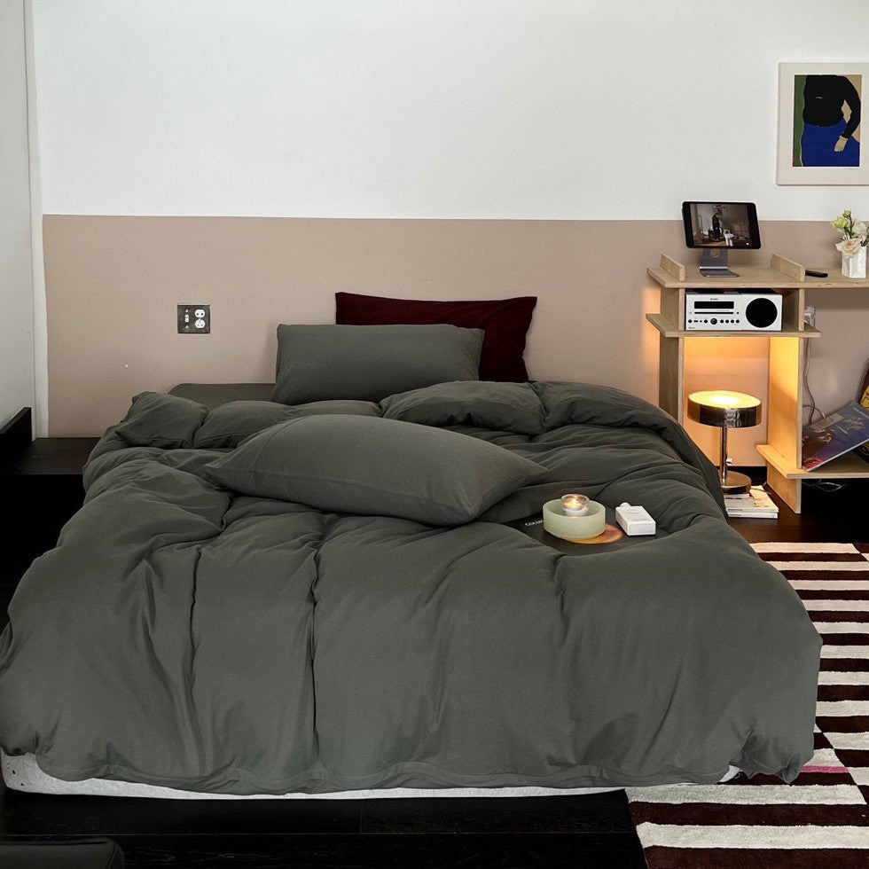 Breathable Organic Cotton Duvet Cover Set with Sateen Finish