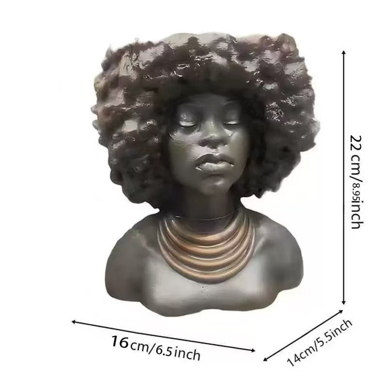 Decorative bust with African motif Stornfield