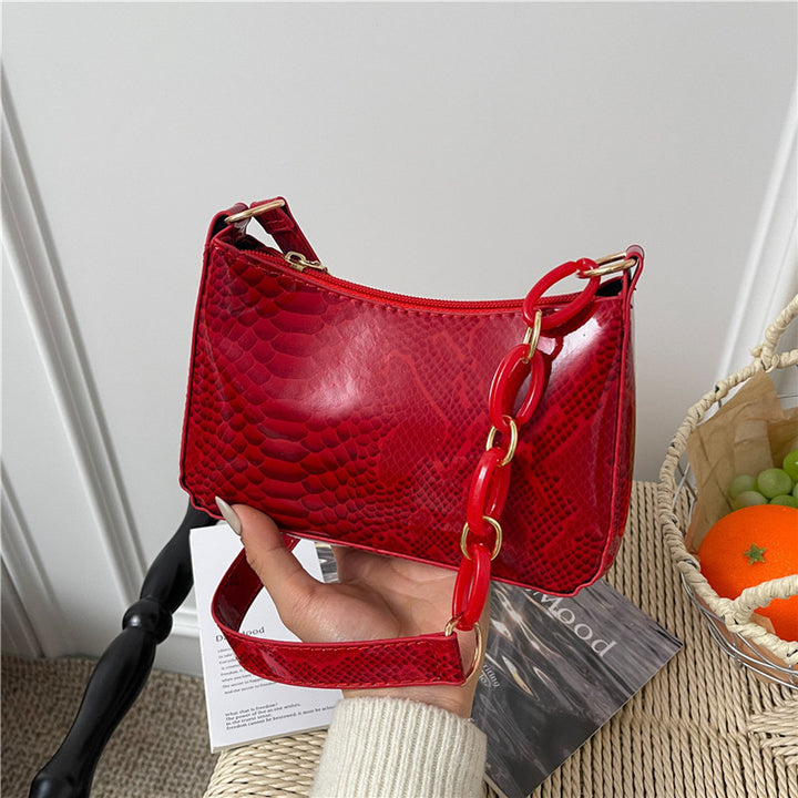 Stylish Textured Snakeskin Effect Handbag Stornfield