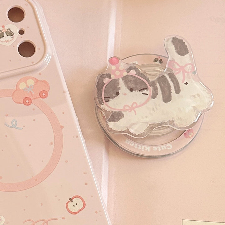 Smartphone Finger Holder in cute cat design Stornfield