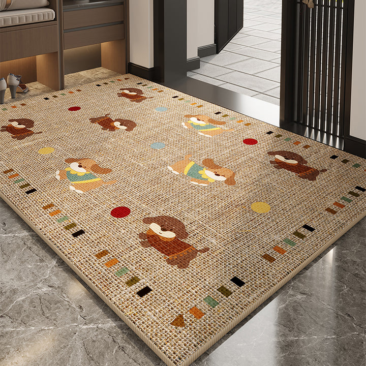 Geometric Patterned Welcome Mat for Home Entryway