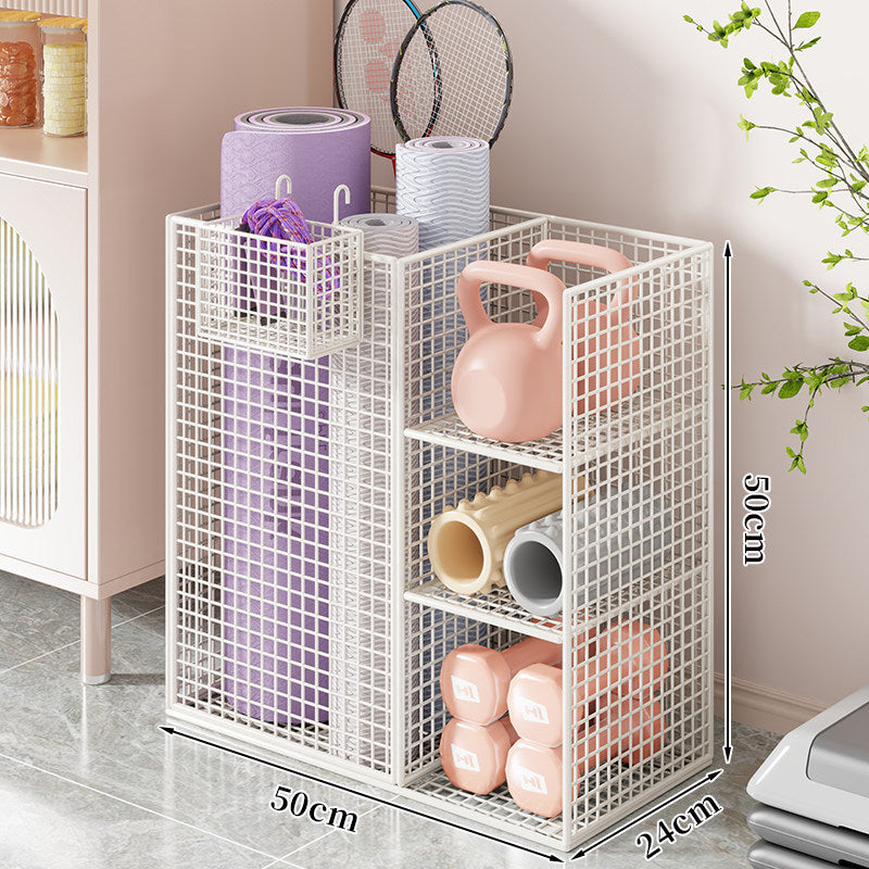 Vertical Rolling Fitness Gear Organizer with Mesh Compartments