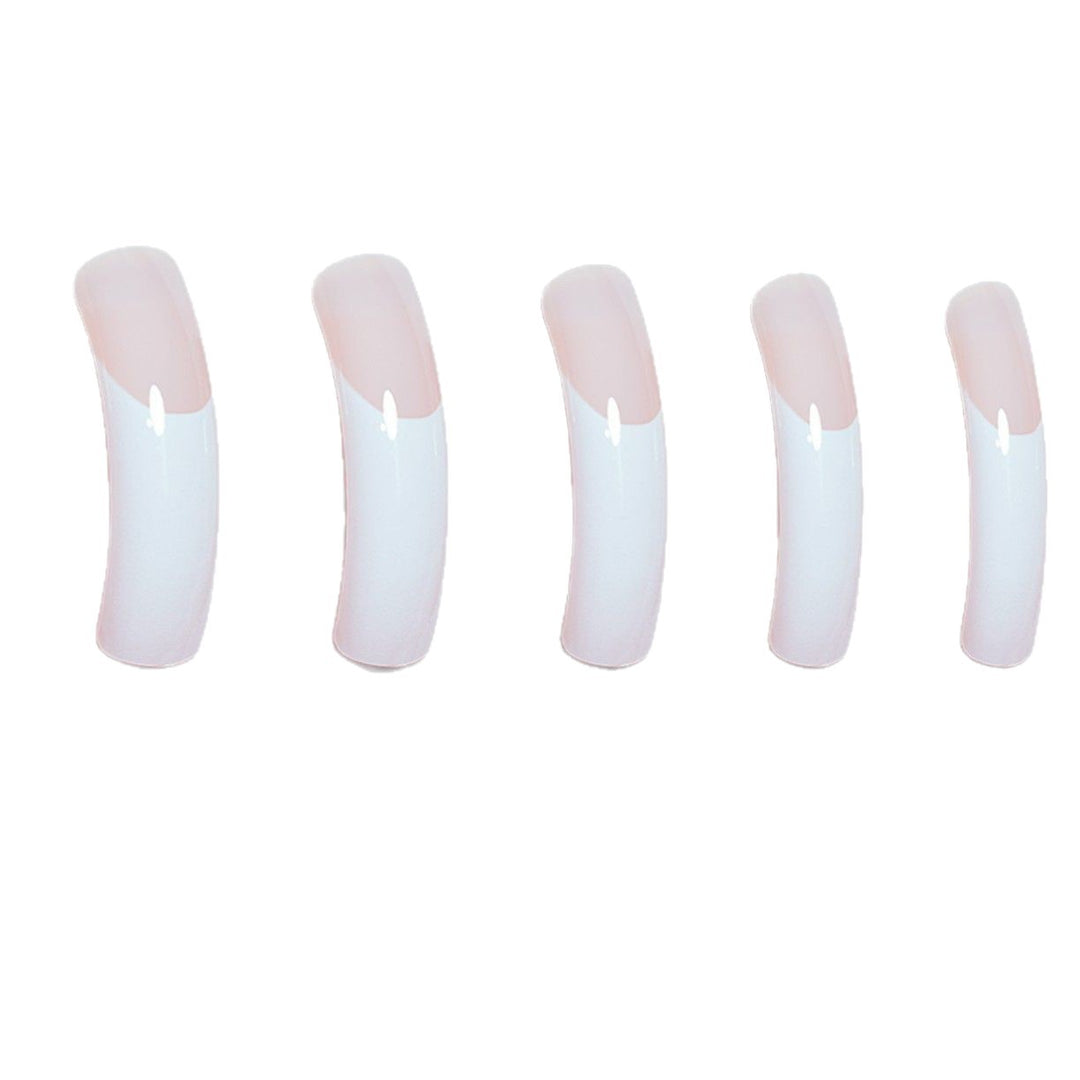 Elegant French Tip Acrylic Nail Extensions Stornfield