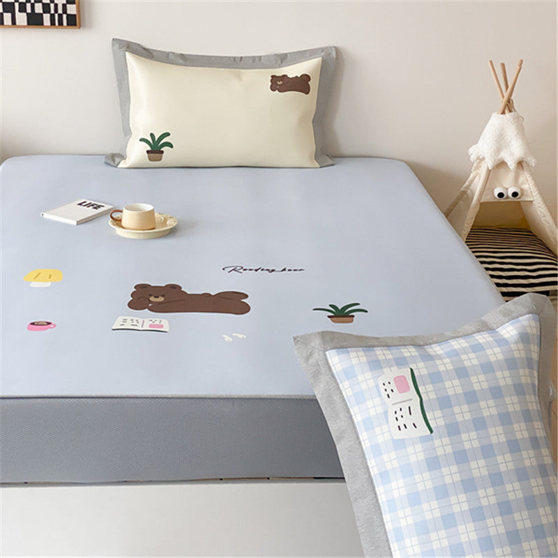 Fitted sheet set with pillowcases