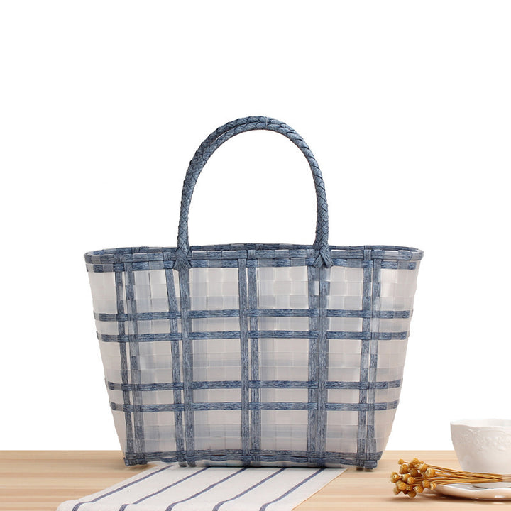 Spacious beach bag with transparent design Stornfield