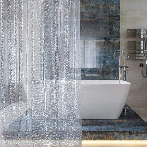 Waterproof Textured Shower Curtain Stornfield