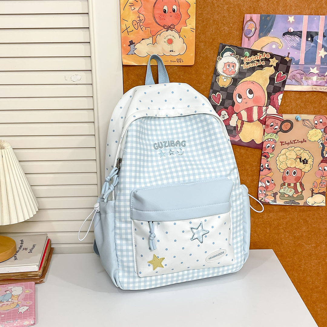 Charming Checked Pattern Backpack Stornfield