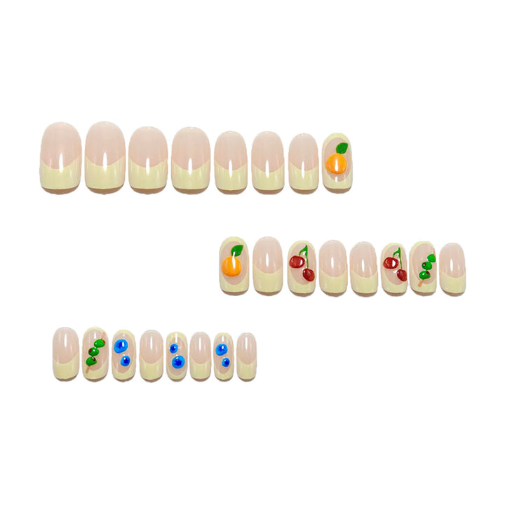 Artificial nails with colorful fruit designs Stornfield