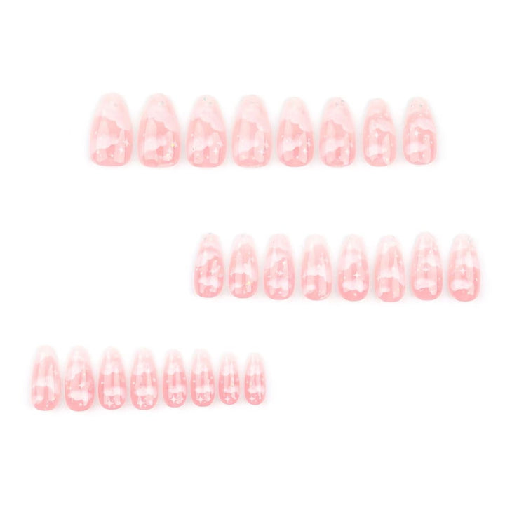 Artistic Press-On Nail Tips with Cloud Design