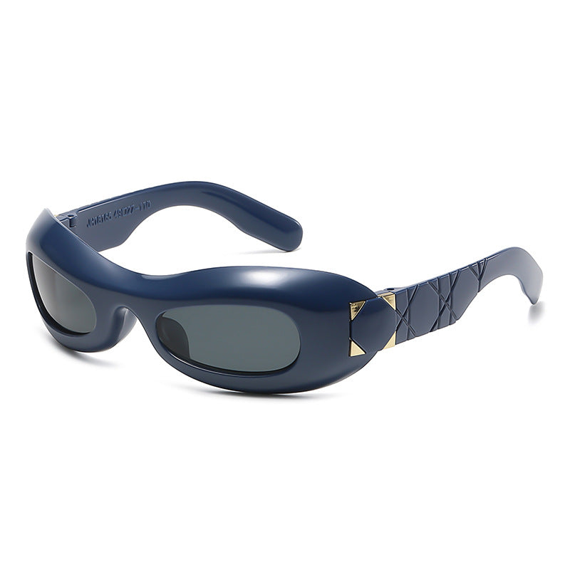 Women's futuristic designer sunglasses with innovative Stornfield frame