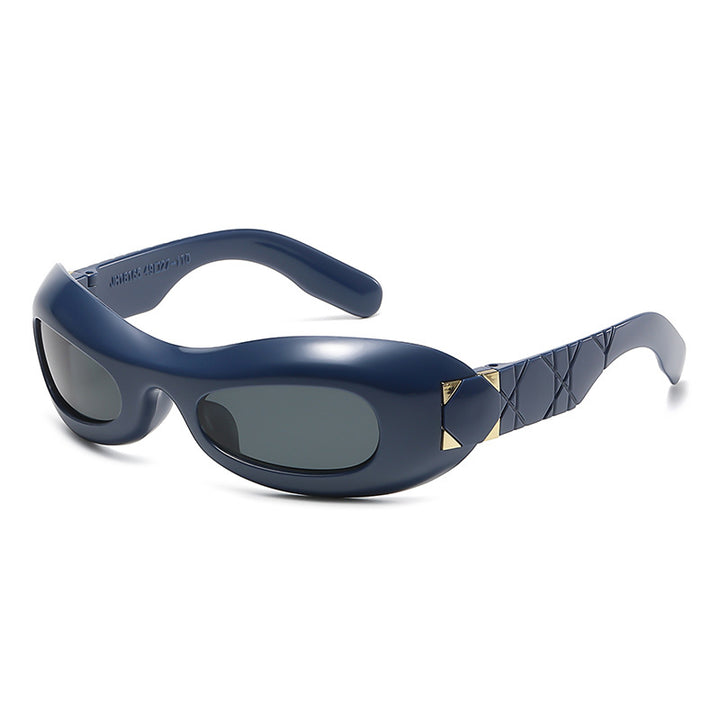 Women's futuristic designer sunglasses with innovative Stornfield frame