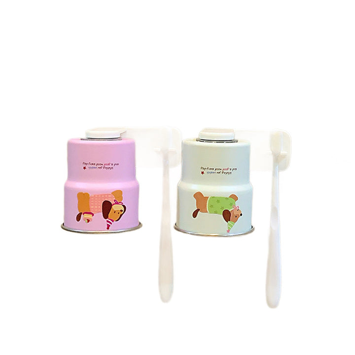 Wall-mounted toothbrush holder with playful animal design Stornfield