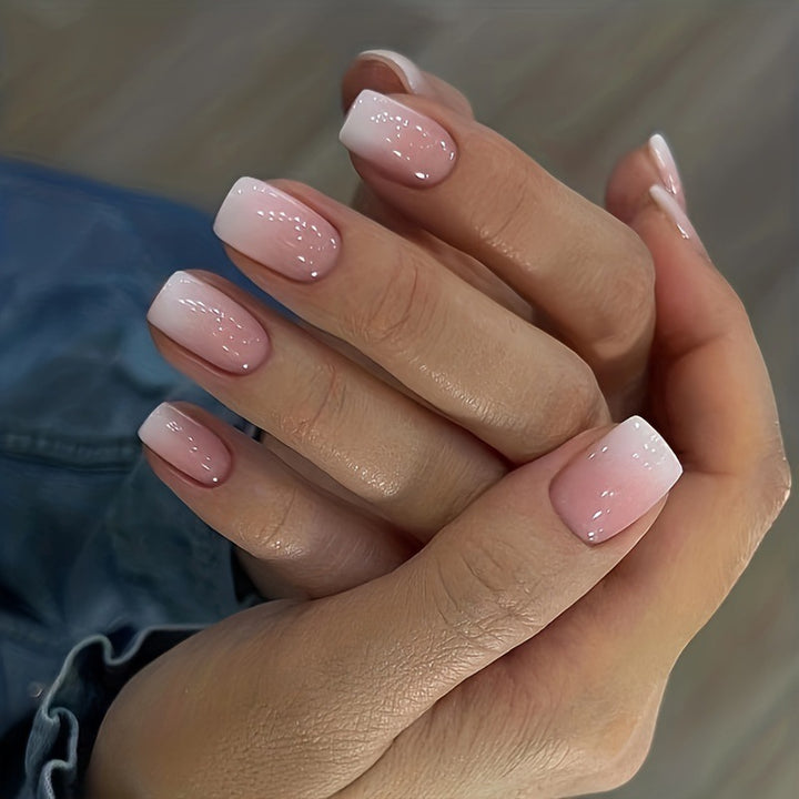 Glittery Ombre Nail Set Stornfield