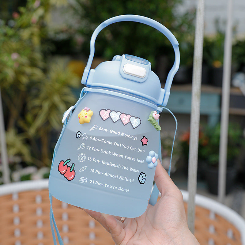 Women’s large water bottle with motivating time display Stornfield