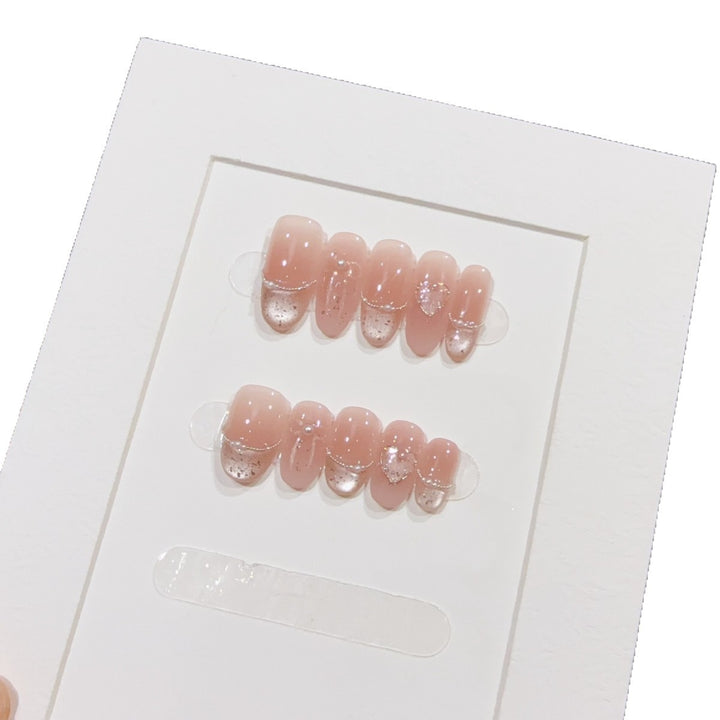 Elegant French Tip Press-On Nails Stornfield 1789800744