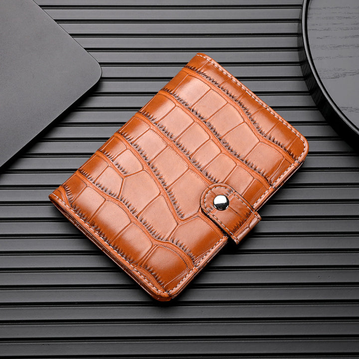 Elegant Crocodile-Textured Wallet