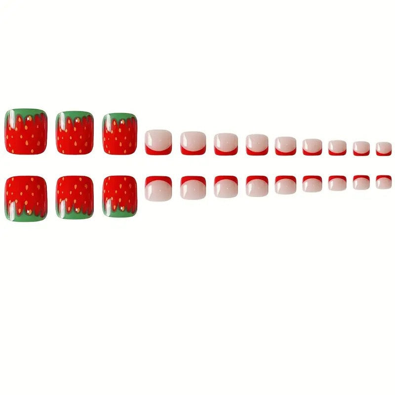 Artistic Strawberry-Themed Pedicure Stornfield