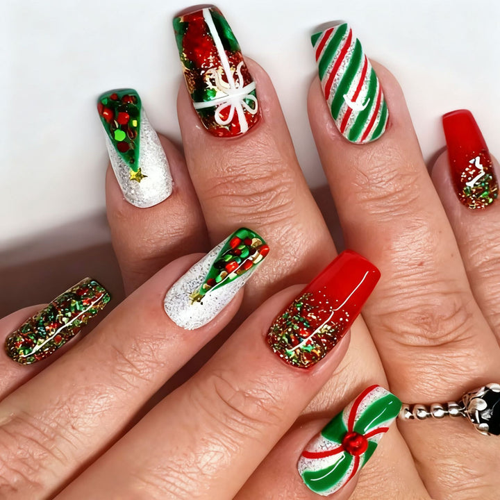 Festive Holiday Themed Nail Art Enhancements Stornfield