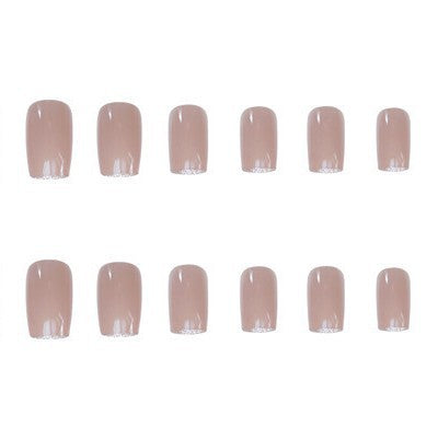 Glitter French Tip Press-On Nails Stornfield