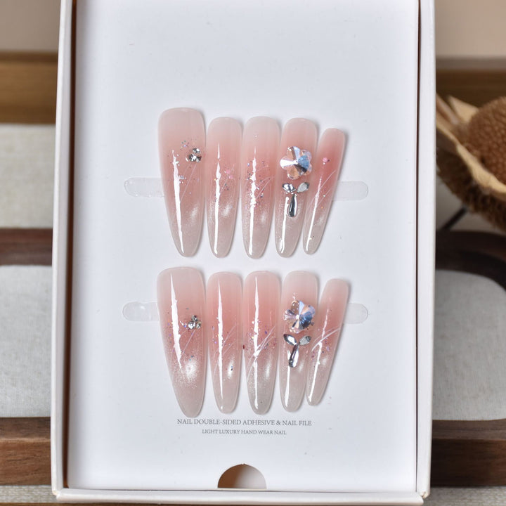 Decorative Gem-Embellished Press-On Nails Stornfield