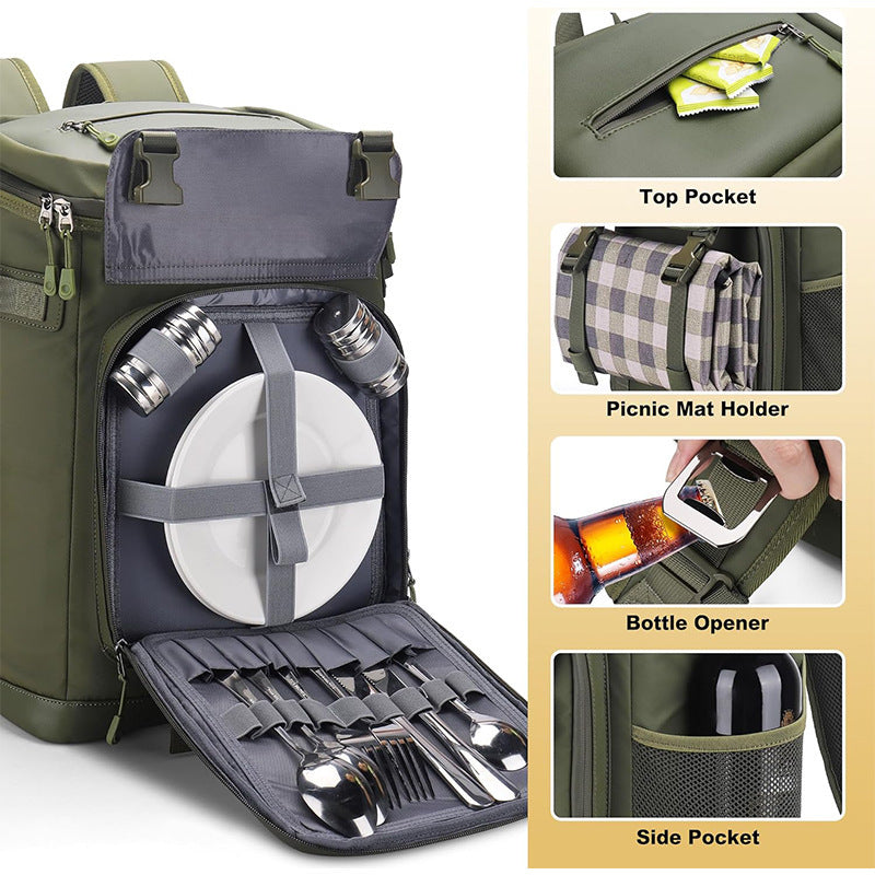 Insulated cooler backpack with side mesh pockets Stornfield