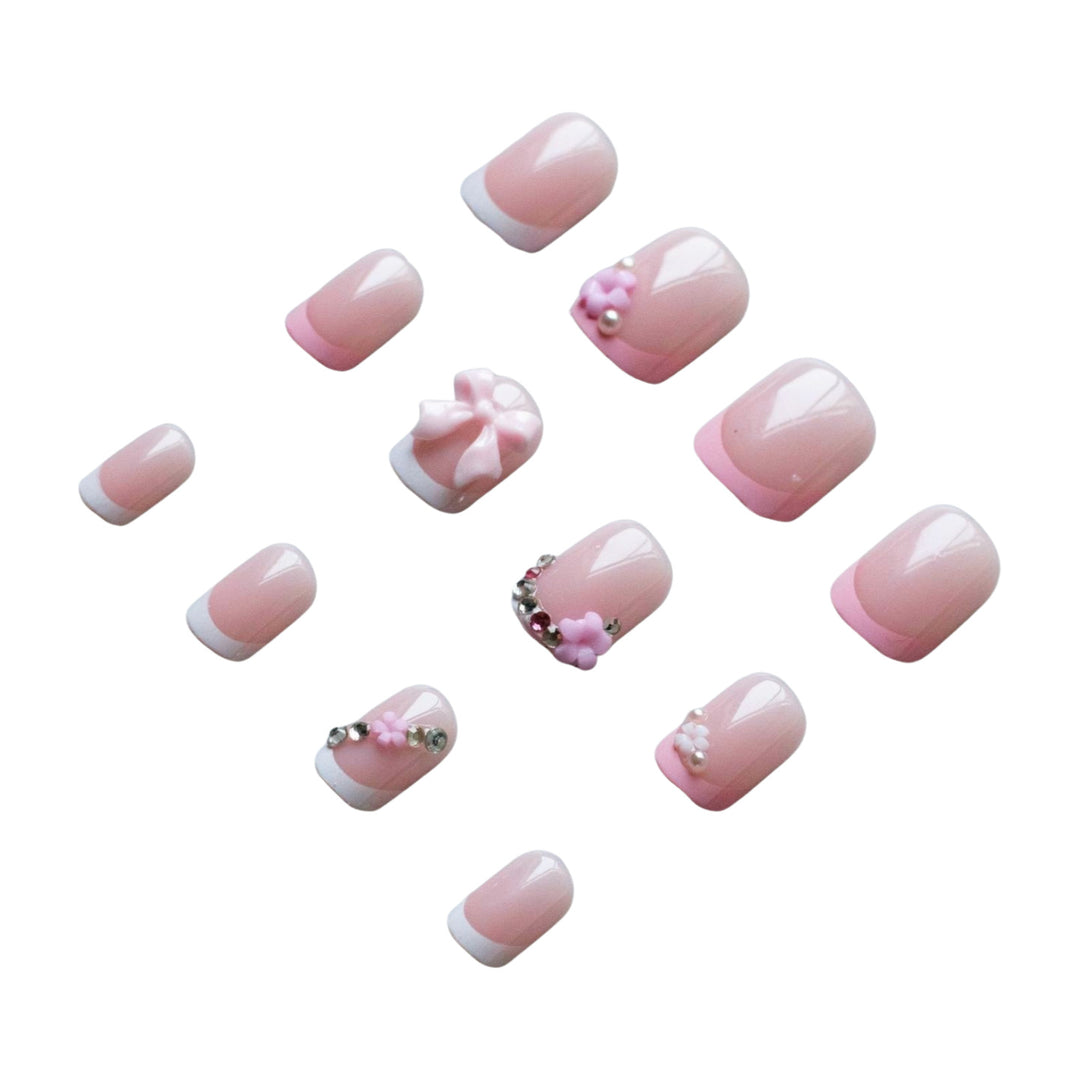 Floral and Gemstone Accent Nail Art Kit