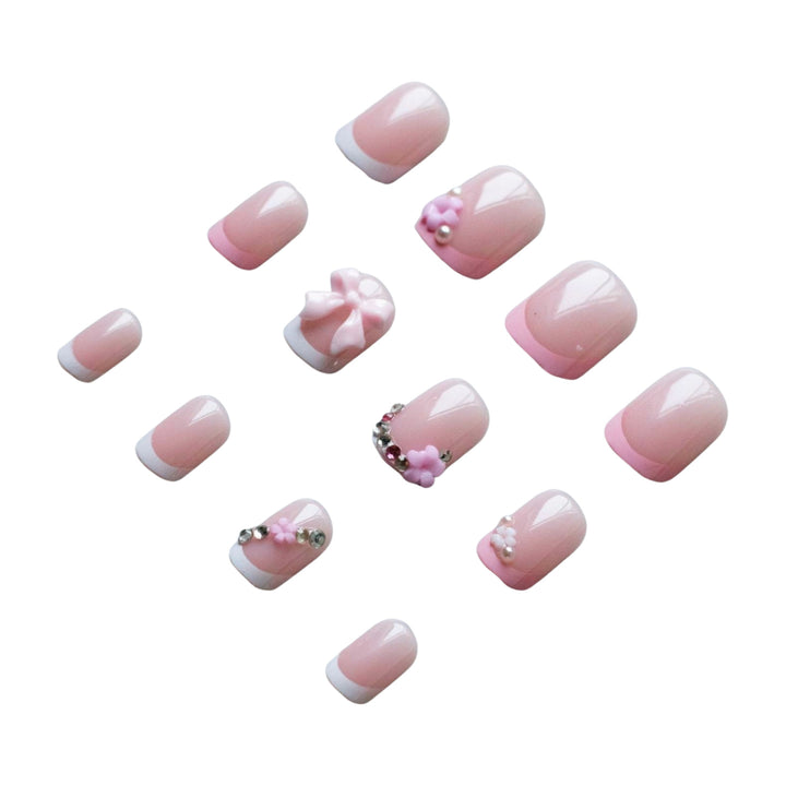 Floral and Gemstone Accent Nail Art Kit
