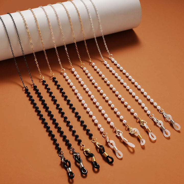 Premium Black Beaded Eyewear Chain Stornfield