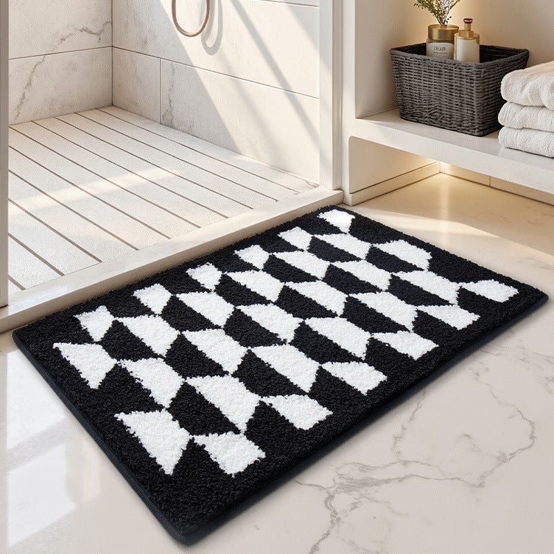 Luxurious Checkered Bath Mat Stornfield