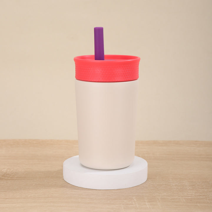 Ladies Insulated Drinking Bottle with Silicone Lid and Straw Stornfield