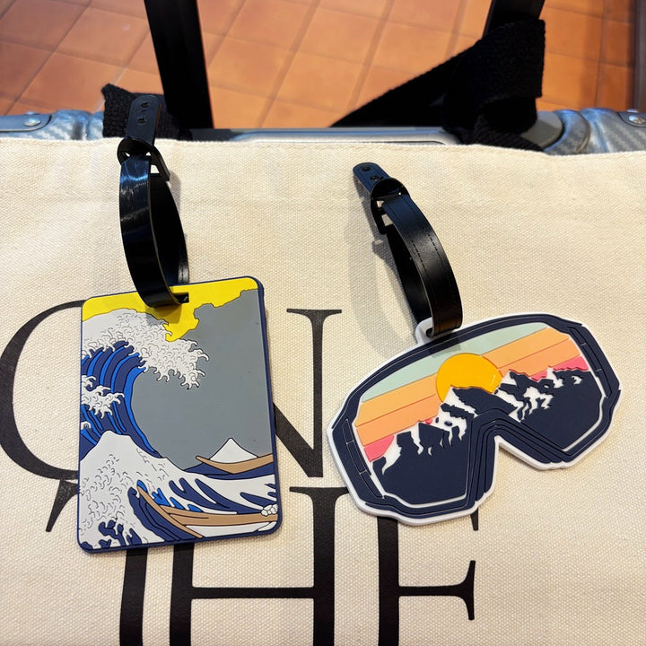 Adventure-Themed Ski Goggles Luggage Tag Stornfield