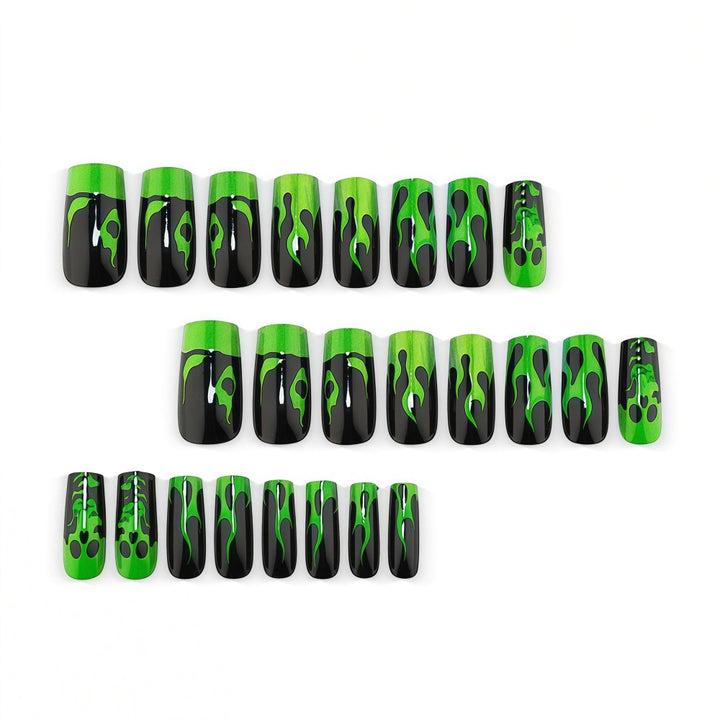 Artificial nails with spooky flame design Stornfield