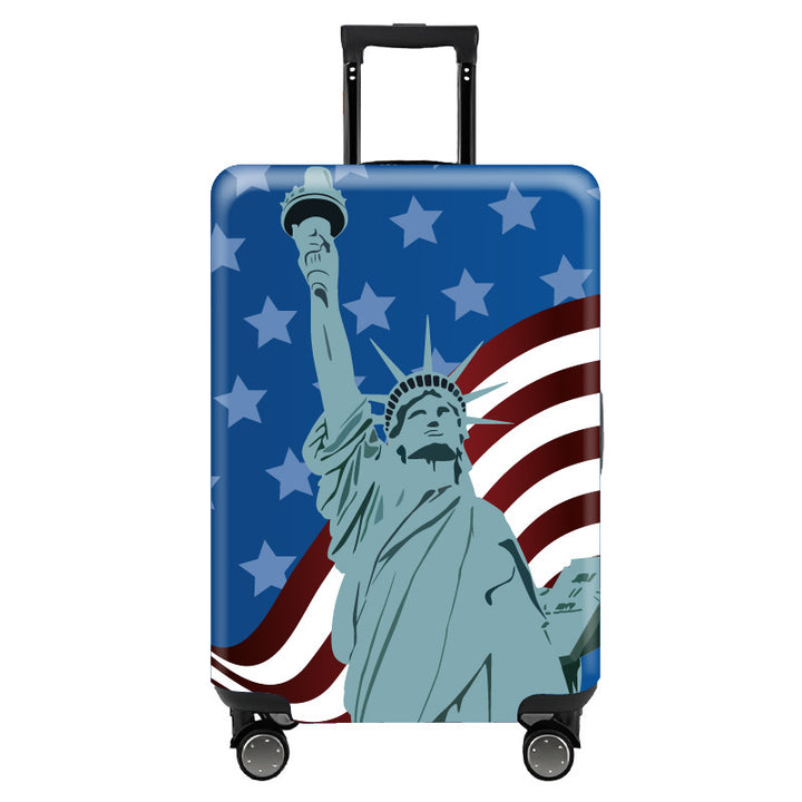 Women's hard-shell suitcase with colorful travel motif Stornfield