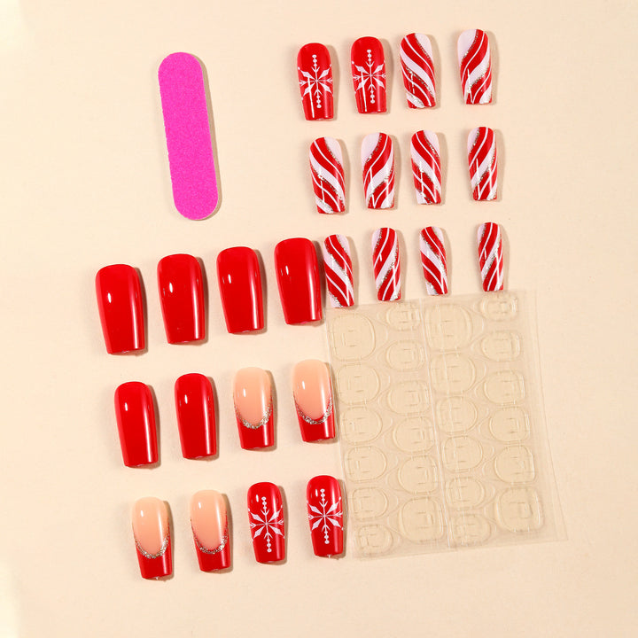 Festive Winter-Themed Nail Art Design Stornfield