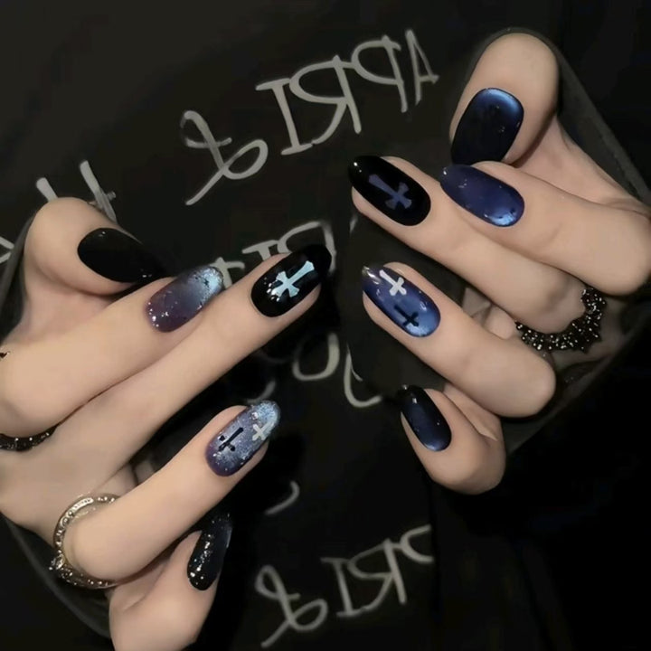 Stylish Artistic Press-On Nail Set Stornfield