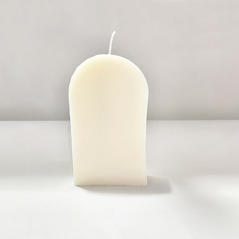 Minimalist Arch-Top Sculptural Pillar Candle