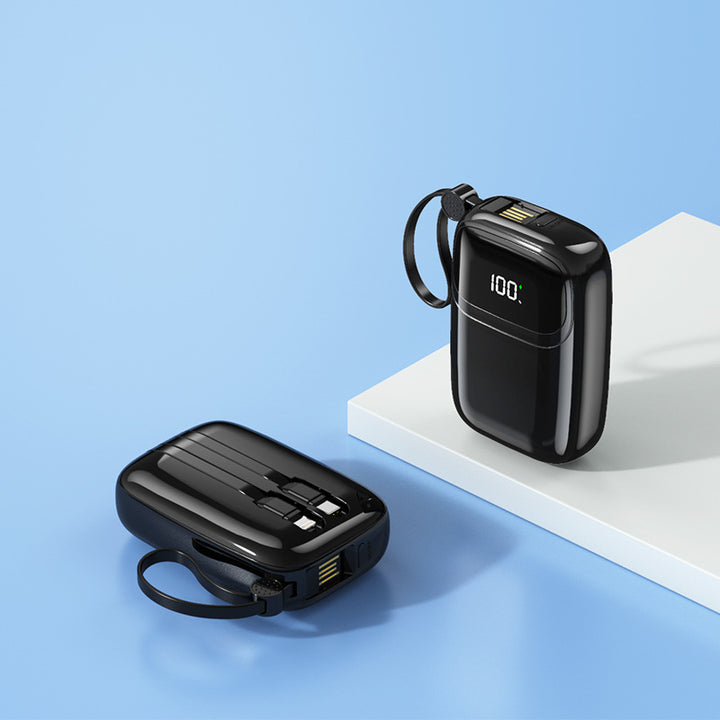 Compact power bank with intelligent fast charging port and digital battery level indicator Stornfield