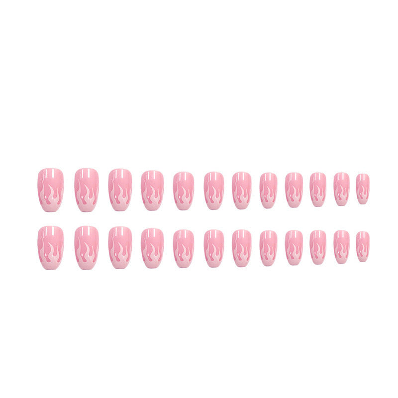 Art nail set with modern flame designs Stornfield