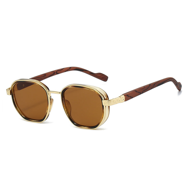 Geometric Framed Sunglasses with Luxurious Golden Accents Stornfield