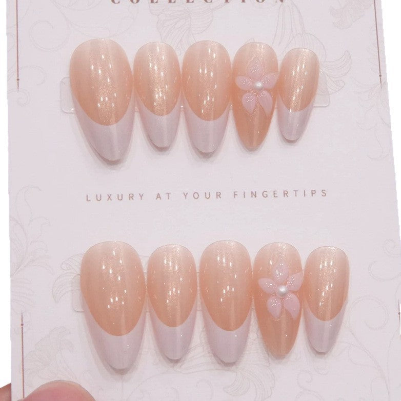 Floral Accent Press-On Nail Set