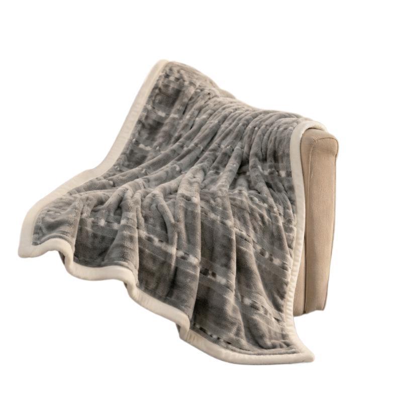 Textured Reversible Fleece Throw Blanket Stornfield