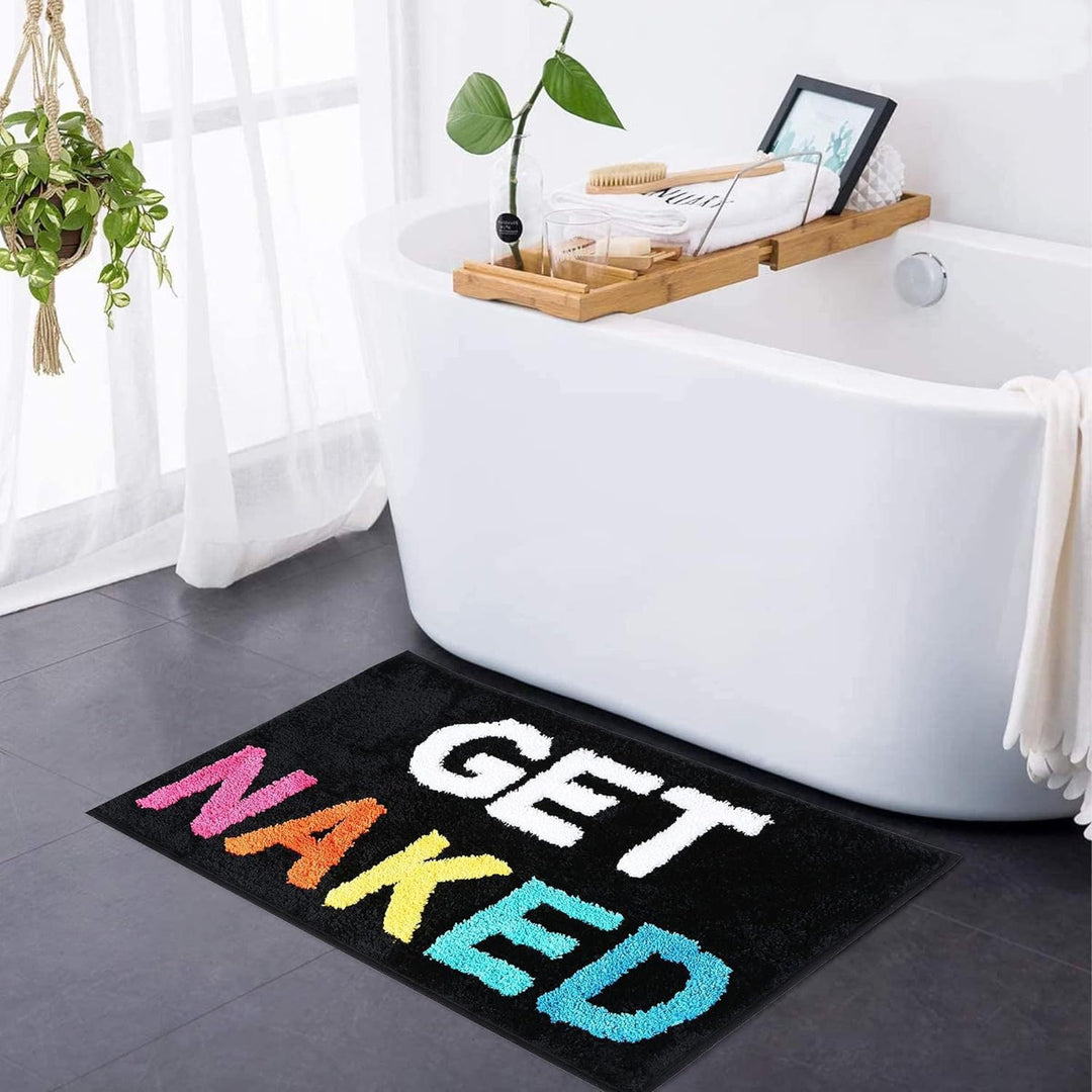 Playful Text Bath Mat Stornfield
