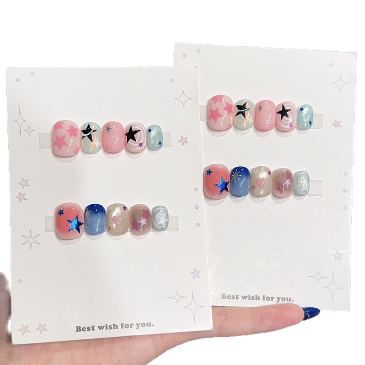 Artificial nails with glamorous star motifs Stornfield