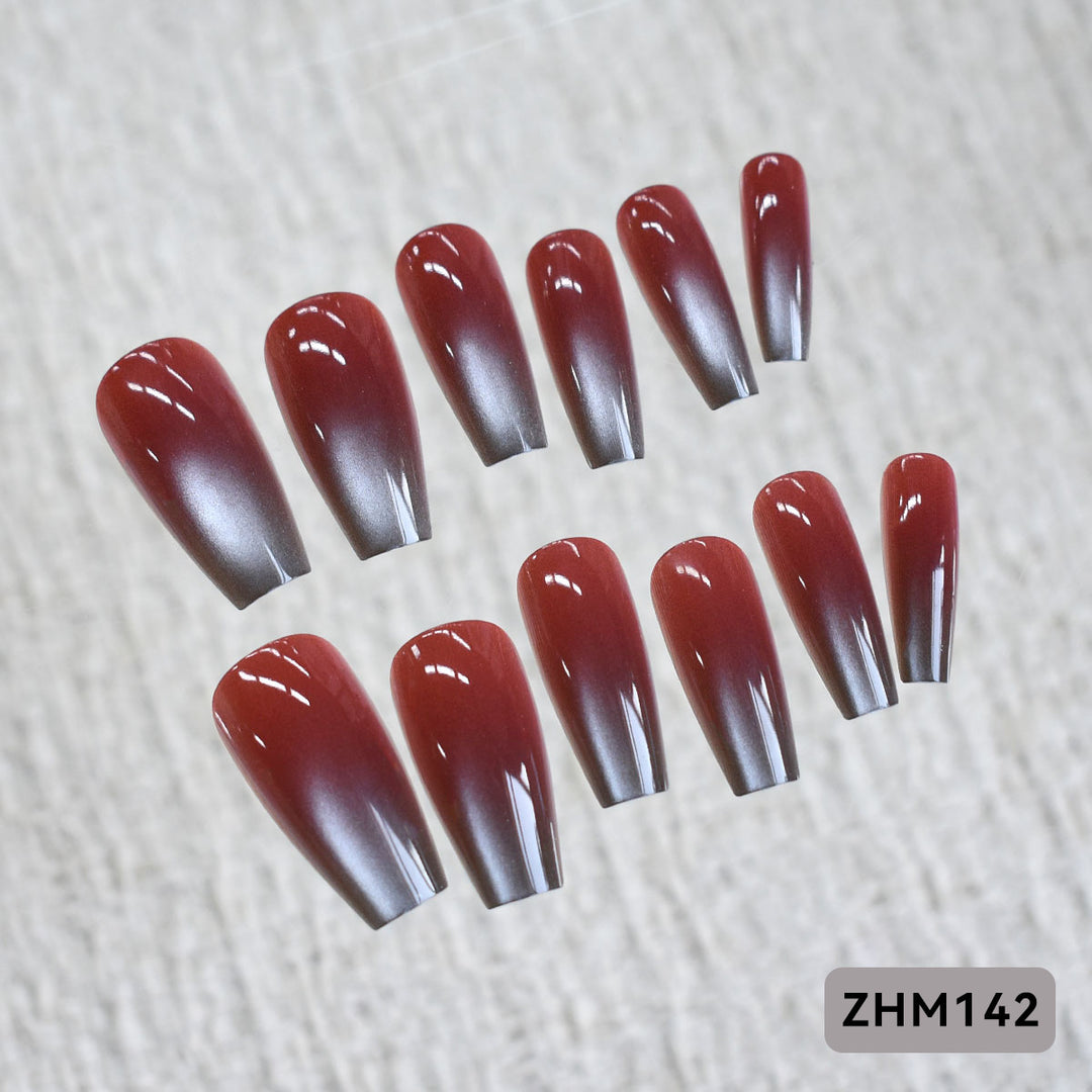 Artistic Press-On Nail Set with Cherry Blossom Design Stornfield