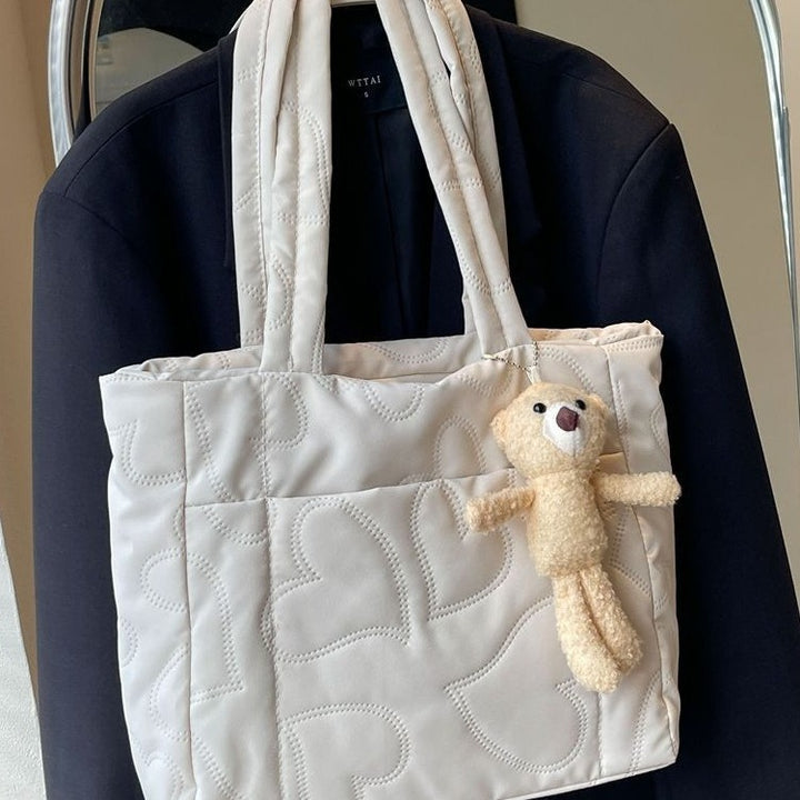 Quilted Plush Tote Bag